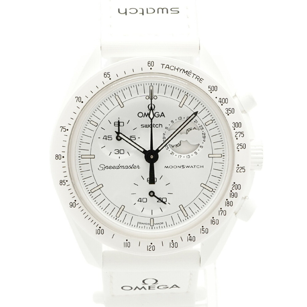 Swatch x Omega MISSION TO THE MOONPHASE Snoopy Collaboration S033W700 White D...